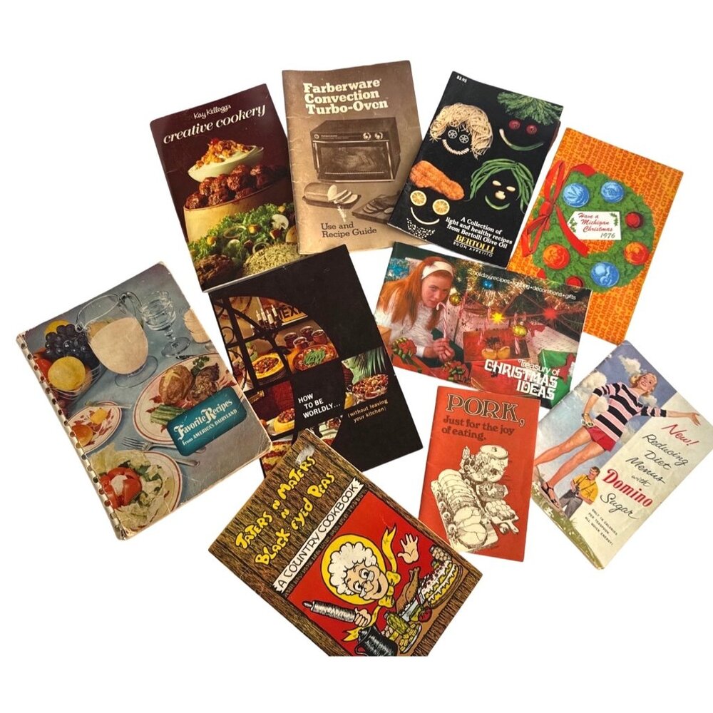 Vtg Recipe Books & Cooking Booklet Lot Michigan, Wisconsin, Kelloggs, Maters n T